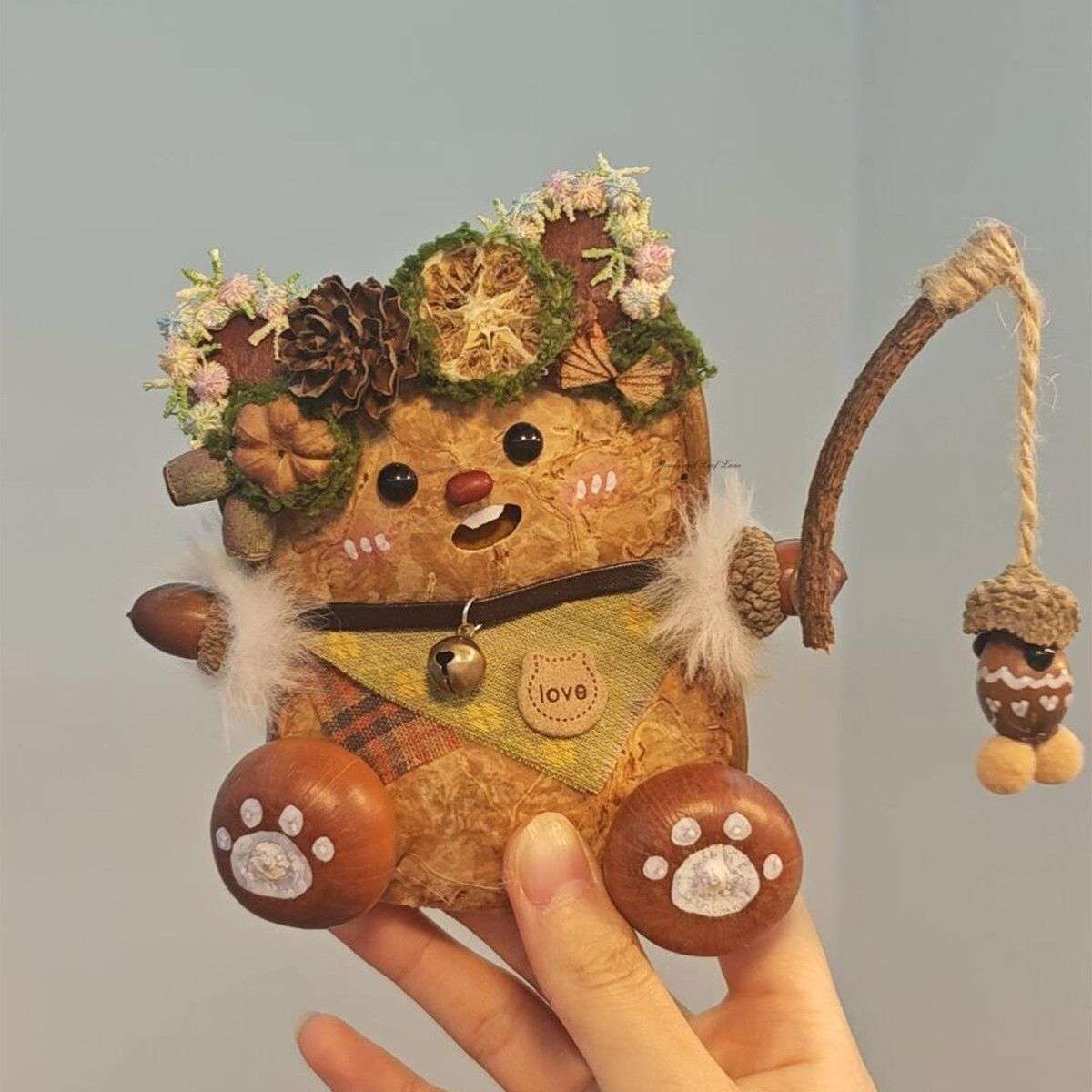gift for her-Natural Seed Pod Doll DIY Kit